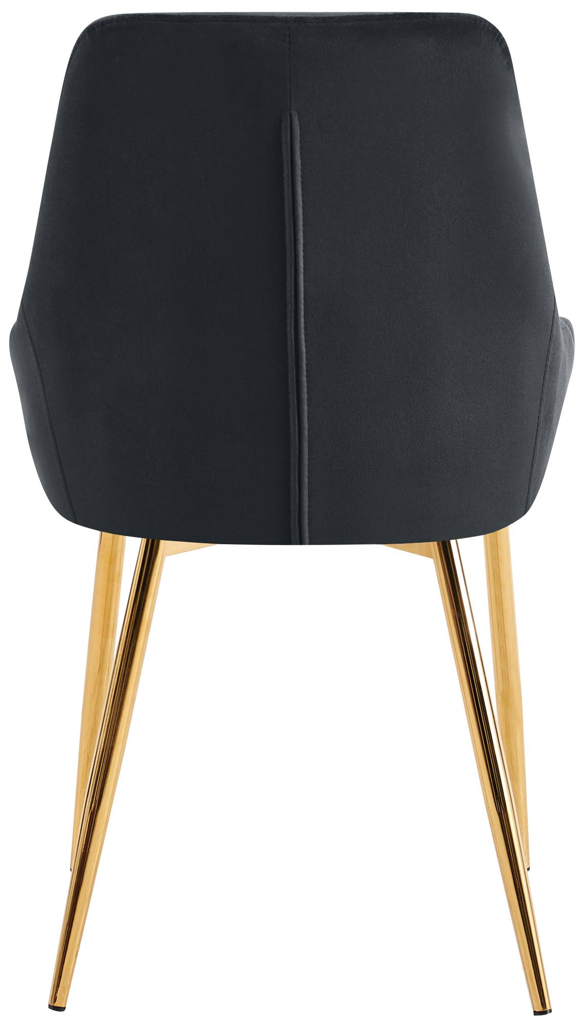 Set van 2 eetkamerstoelen Elmira zwart,Metaal Goud schwarz