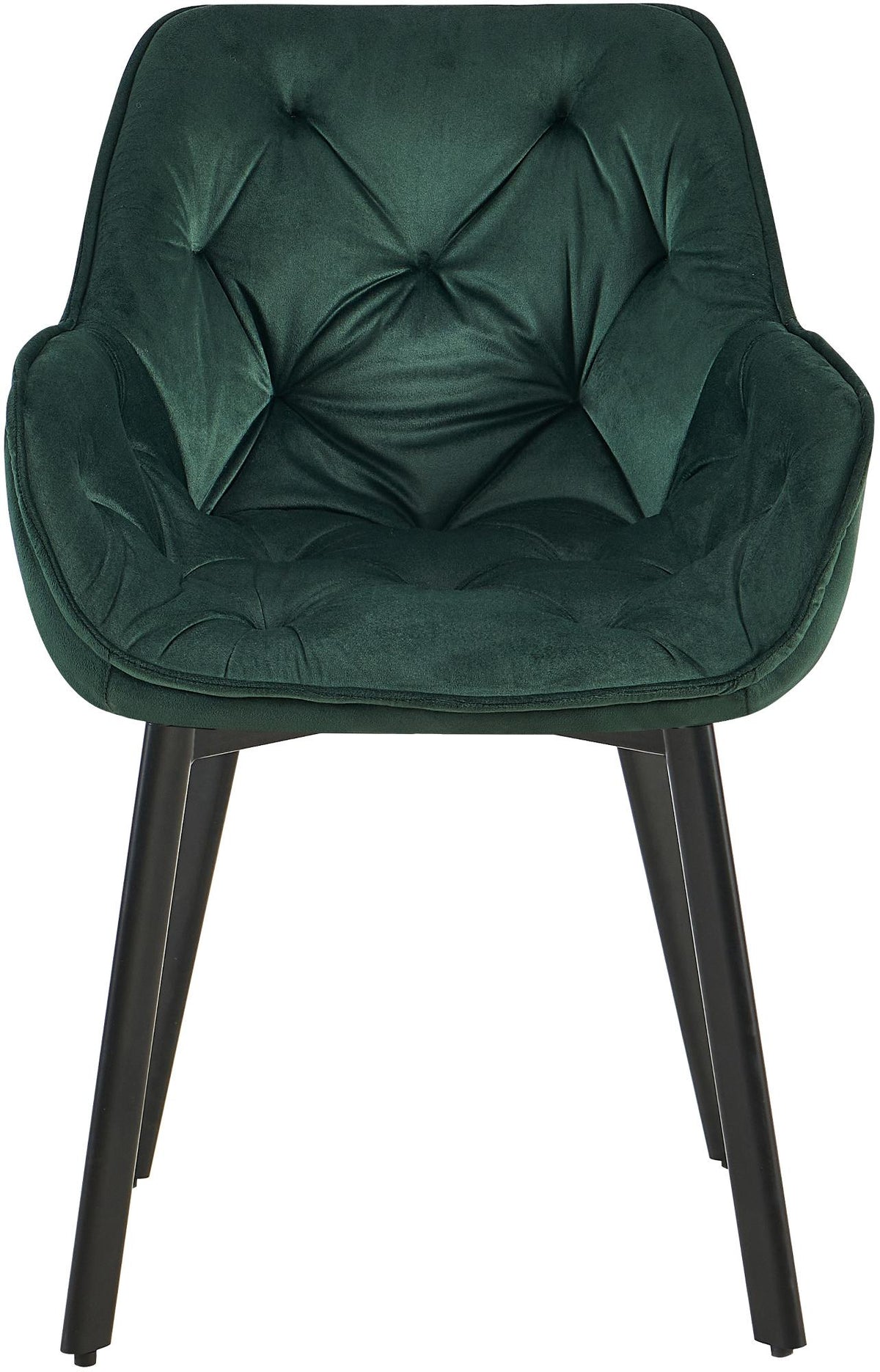 Set van 2 eetkamerstoelen Antigo Fluweel groen grün