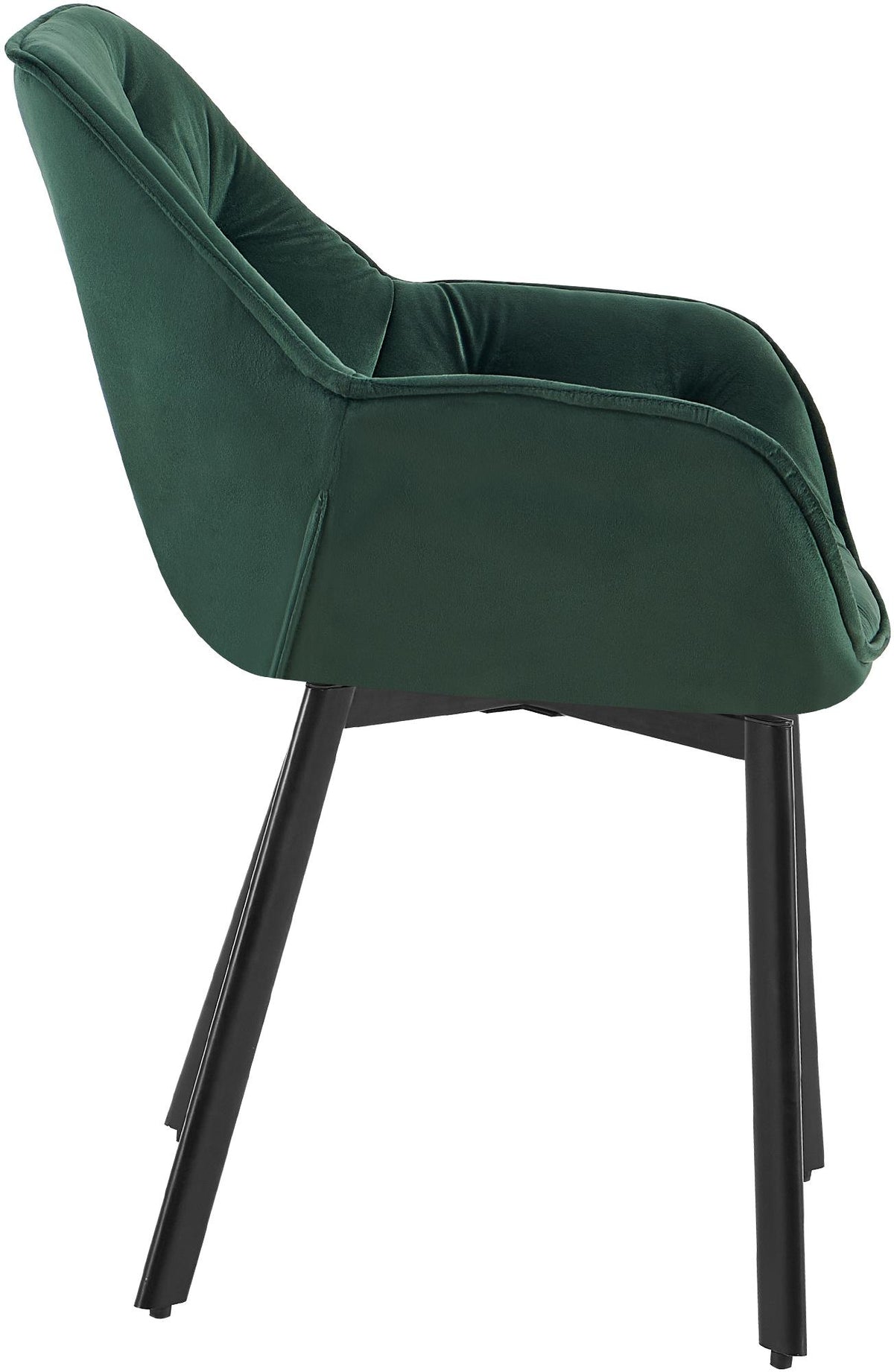 Set van 2 eetkamerstoelen Antigo Fluweel groen grün