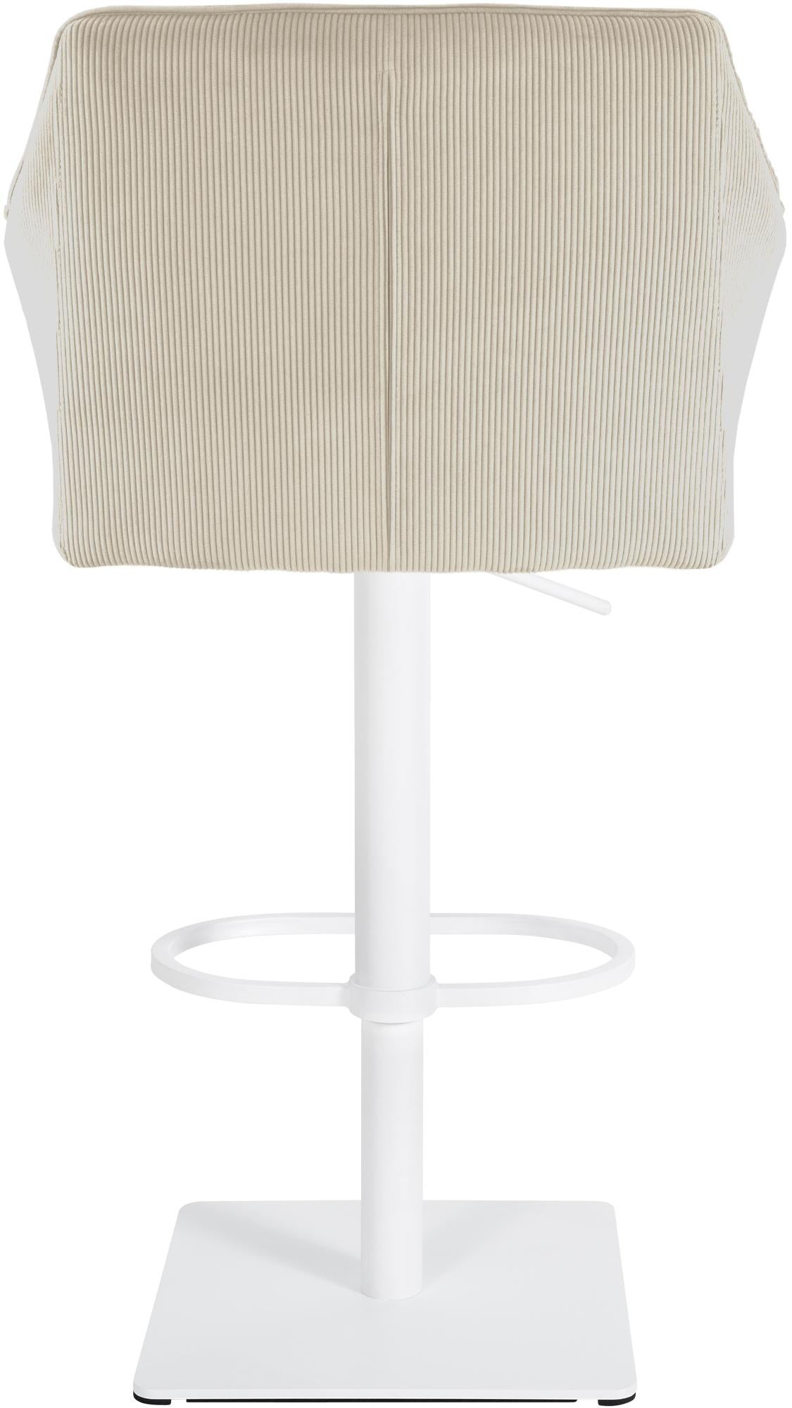 Barkruk Damaso Cord creme,wit creme