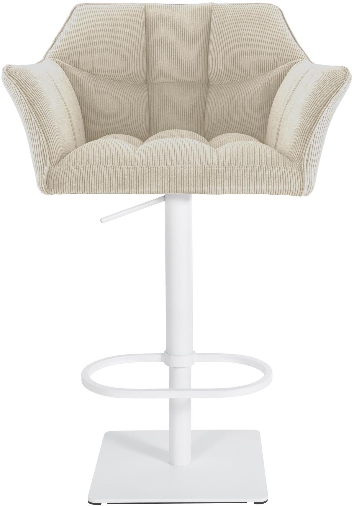 Barkruk Damaso Cord creme,wit creme