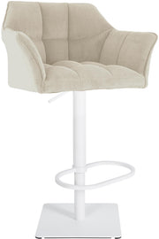 Barkruk Damaso Cord creme,wit creme
