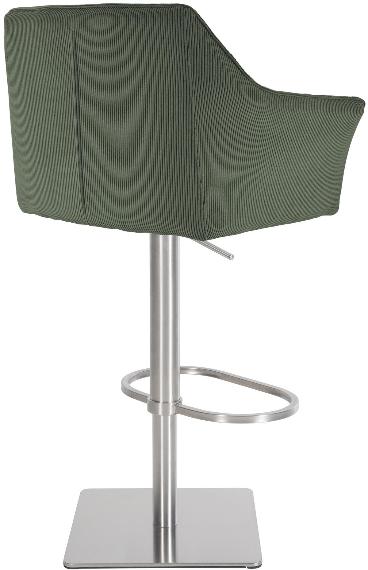 Barkruk Damaso Cord groen,roestvrij staal grün