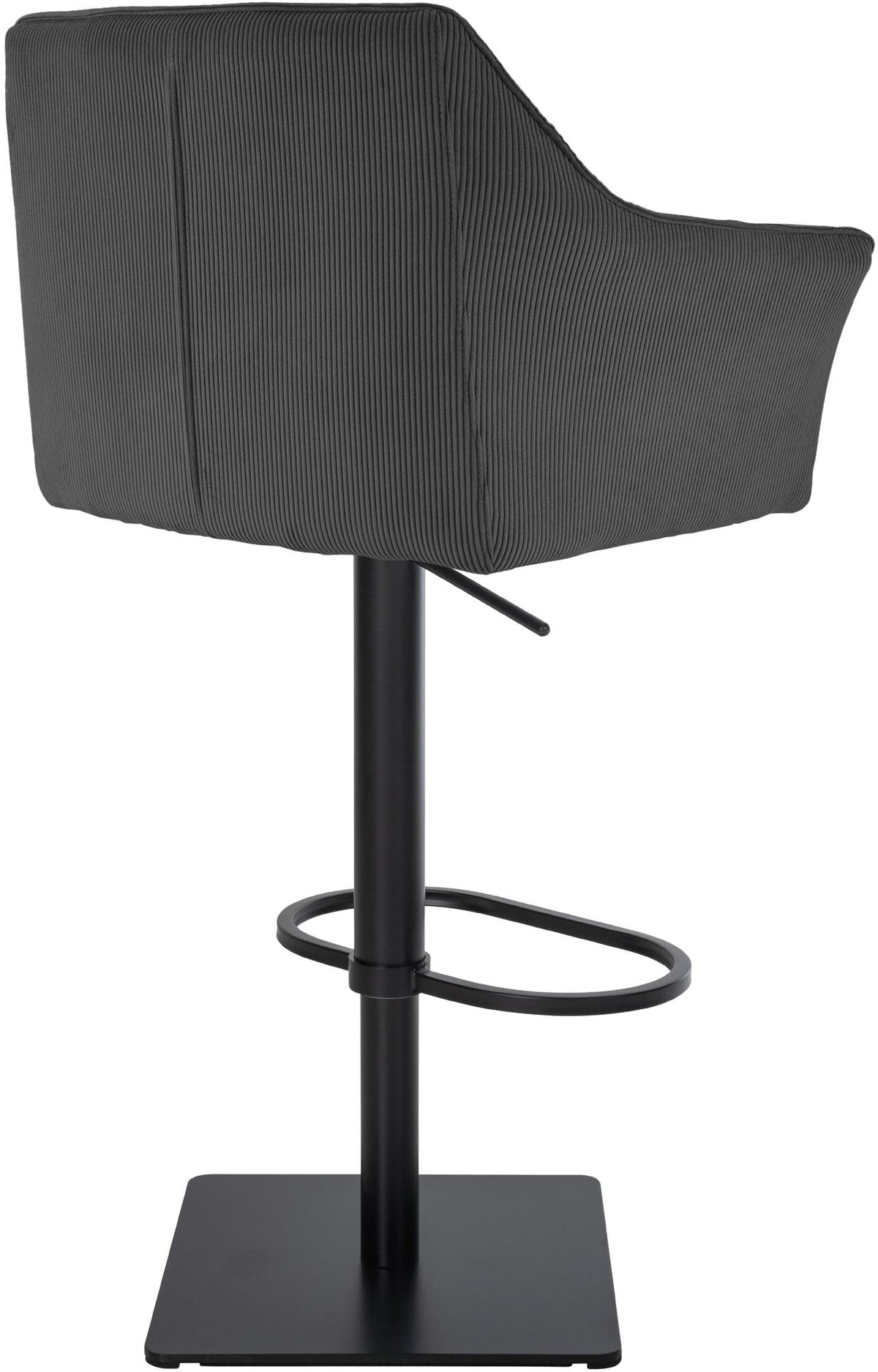 Barkruk Damaso Cord donkergrijs,zwart dunkelgrau
