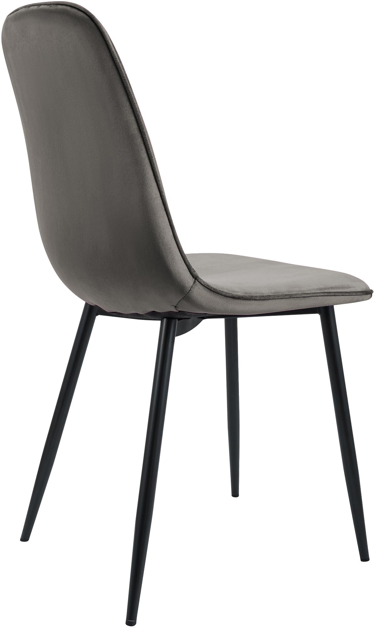 Set van 2 eetkamerstoelen Maryam antraciet,Fluweel anthrazit