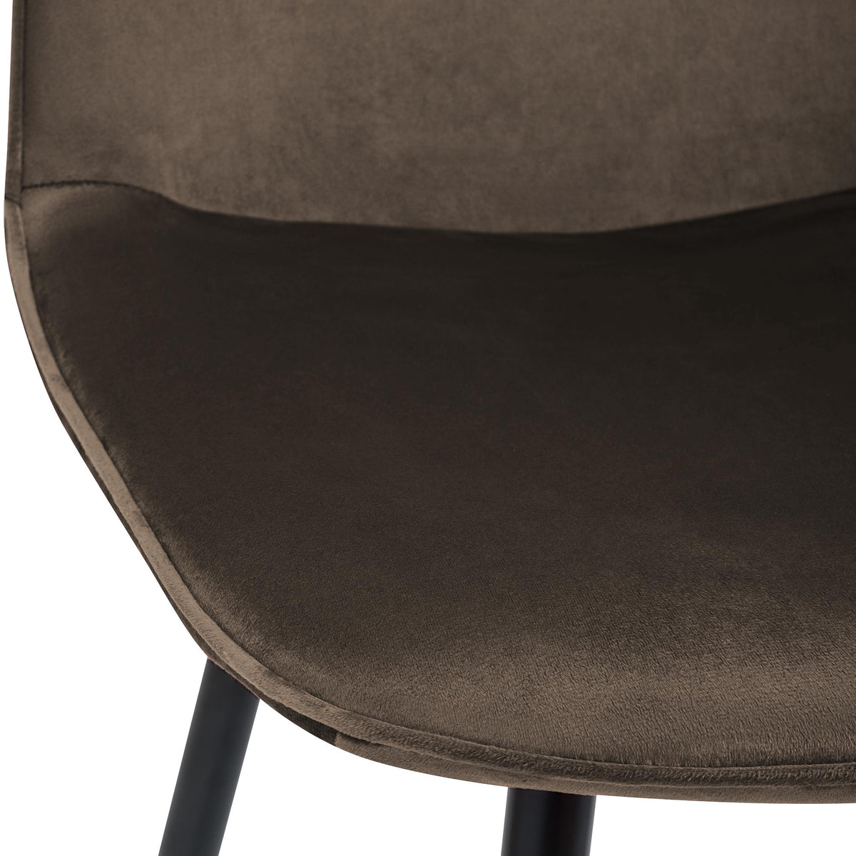 Set van 2 eetkamerstoelen Maryam bruin,Fluweel braun