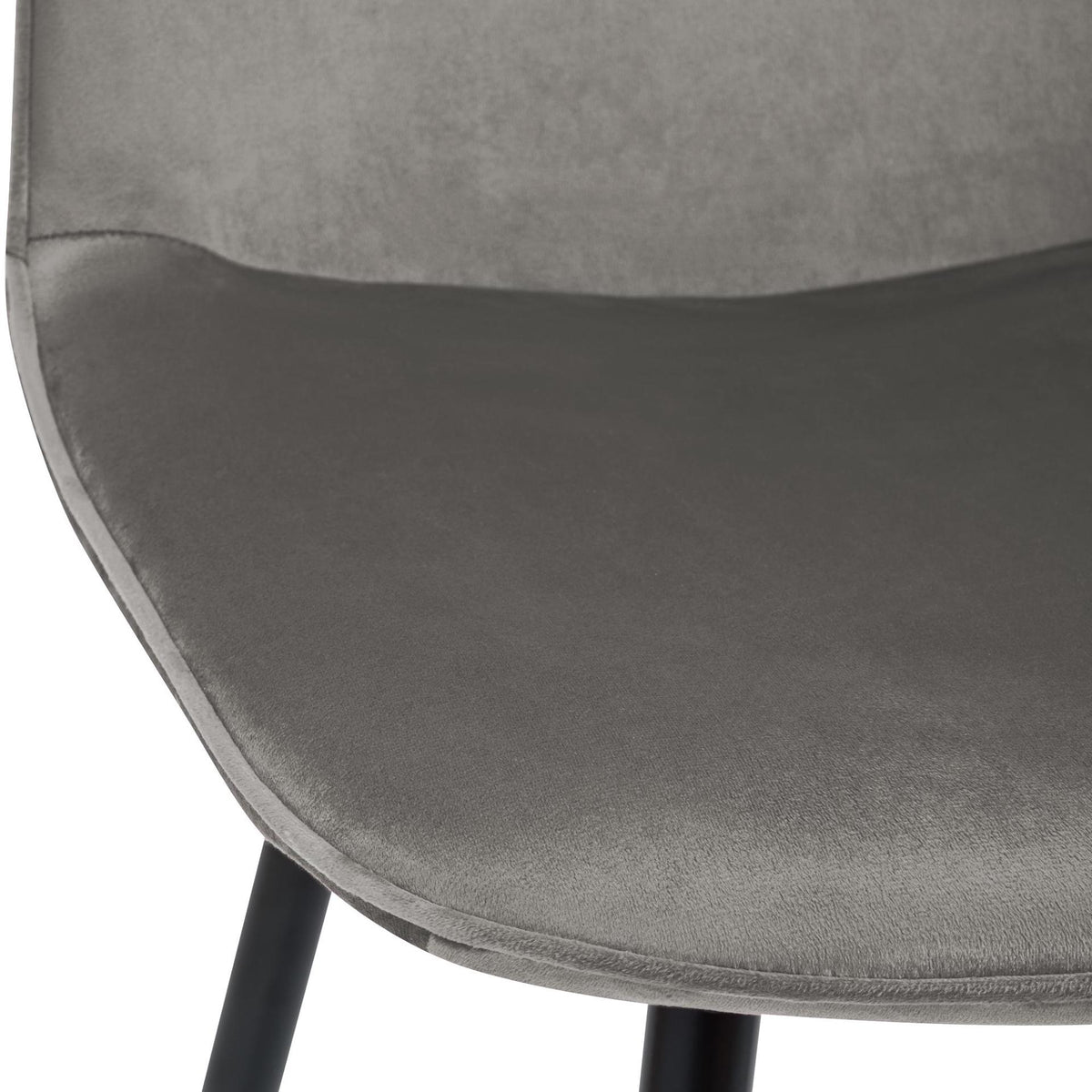 Set van 2 eetkamerstoelen Maryam licht grijs,Fluweel hellgrau