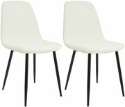 Set van 2 eetkamerstoelen Maryam creme,Stof creme