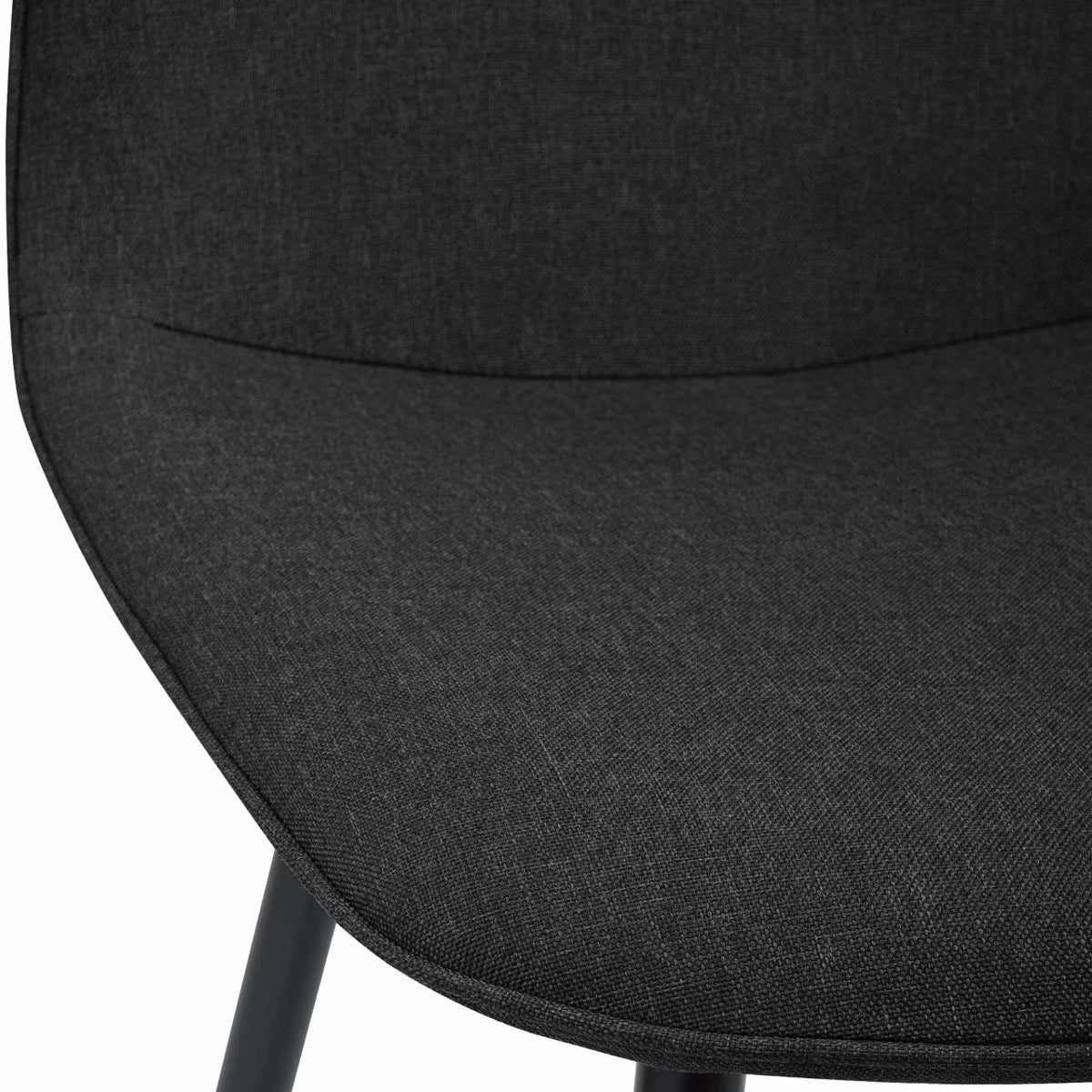 Set van 2 eetkamerstoelen Maryam donkergrijs,Stof dunkelgrau