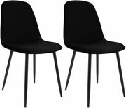 Set van 2 eetkamerstoelen Maryam zwart,Stof schwarz