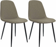 Set van 2 eetkamerstoelen Maryam taupe,Stof taupe