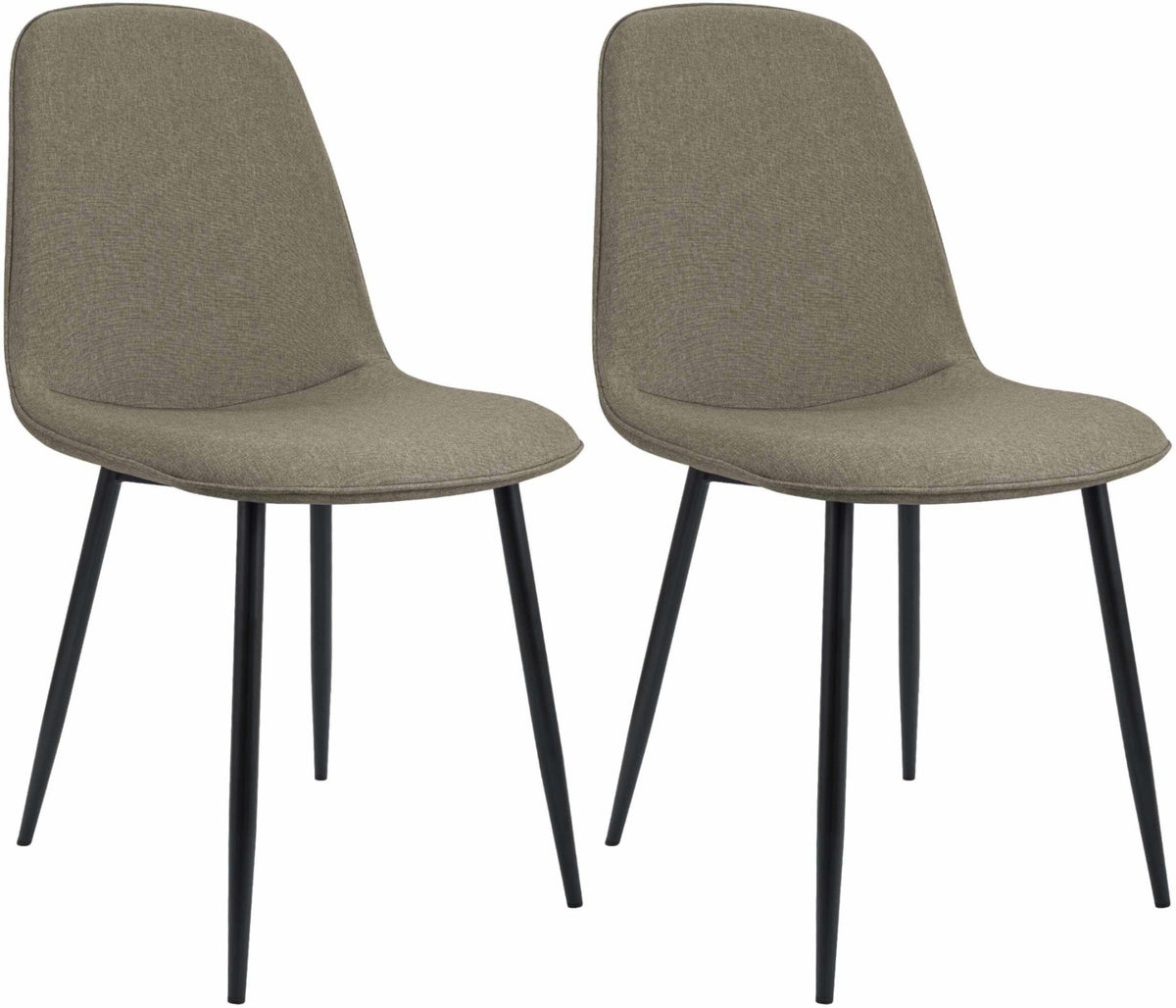 Set van 2 eetkamerstoelen Maryam taupe,Stof taupe