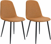 Set van 2 eetkamerstoelen Maryam oranje,Stof orange