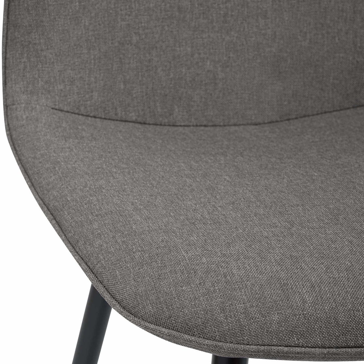 Set van 2 eetkamerstoelen Maryam licht grijs,Stof hellgrau