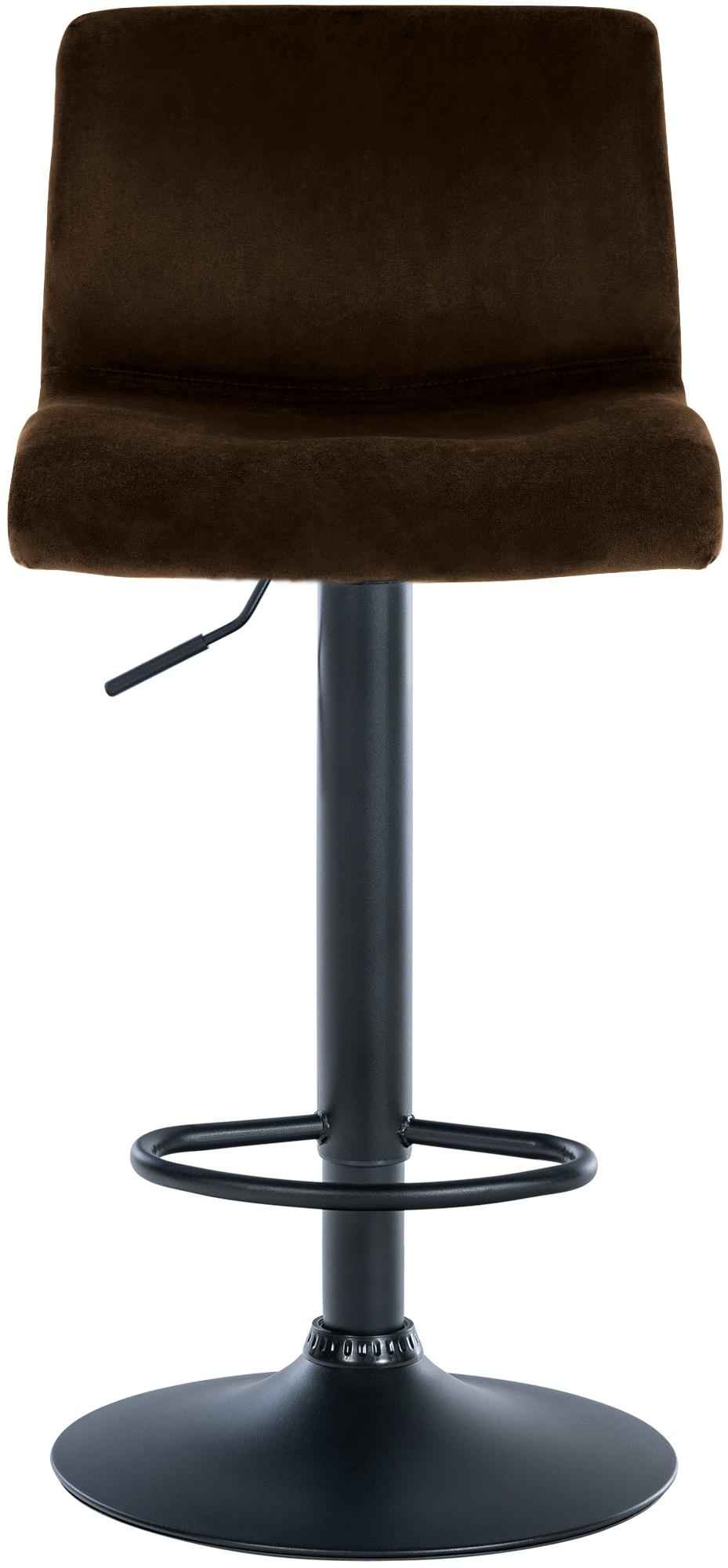 Barkruk Hover Fluweel bruin,Metaal mat zwart braun