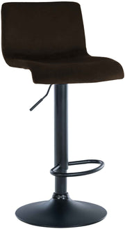 Barkruk Hover Fluweel bruin,Metaal mat zwart braun