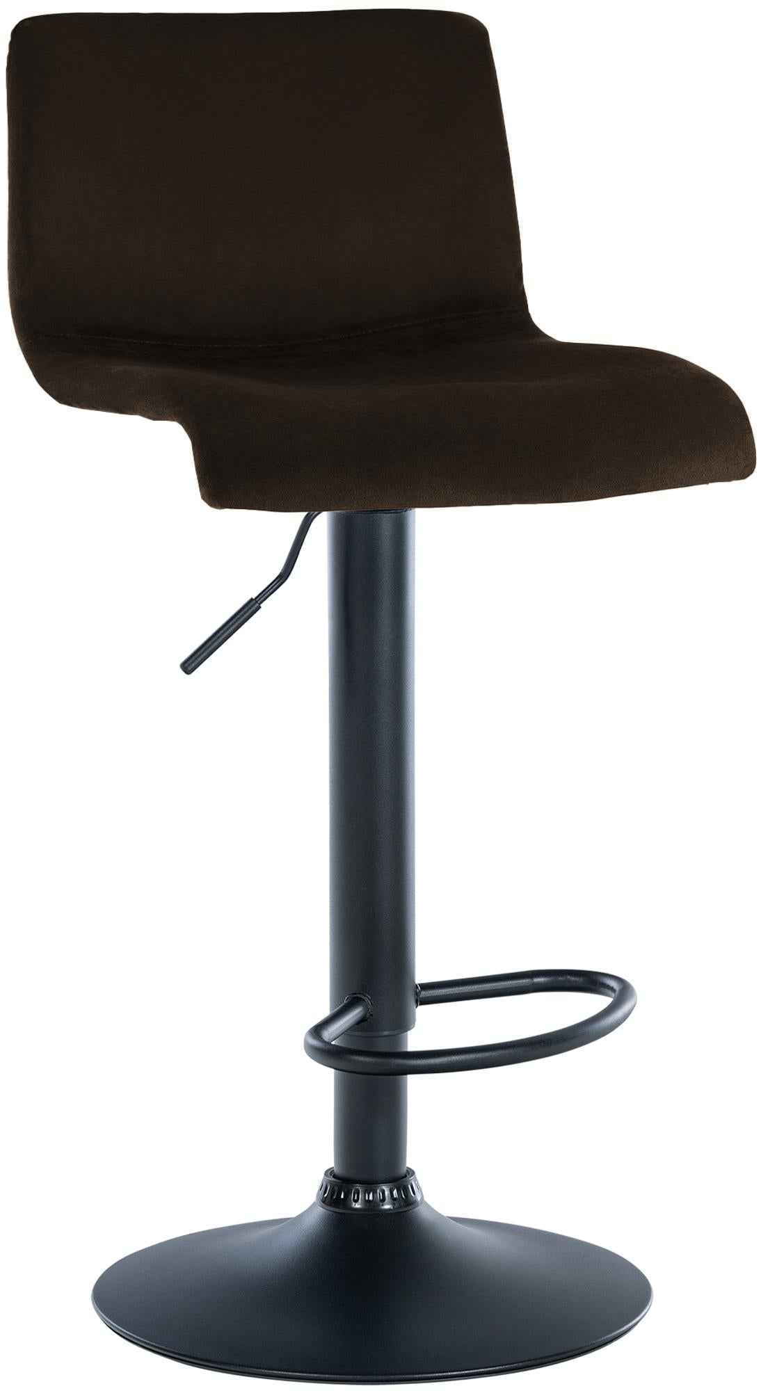 Barkruk Hover Fluweel bruin,Metaal mat zwart braun