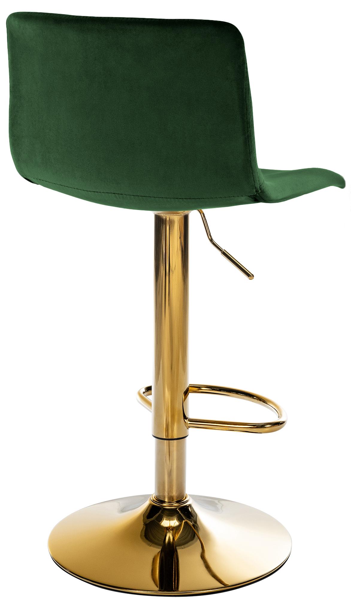 Barkruk Hover Fluweel groen,Metaal Goud grün