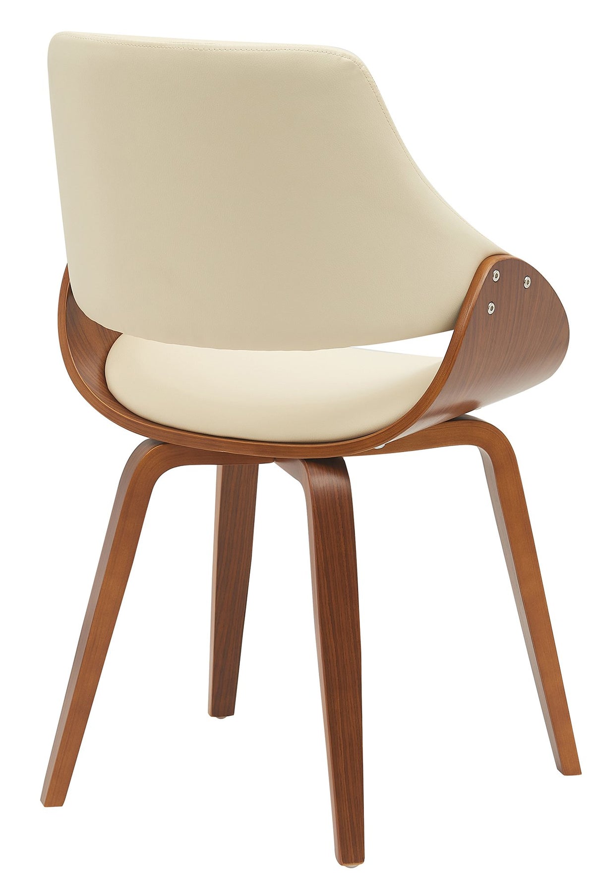Set van 2 eetkamerstoelen Vangale walnoot/creme,Kunstleer walnuss/creme
