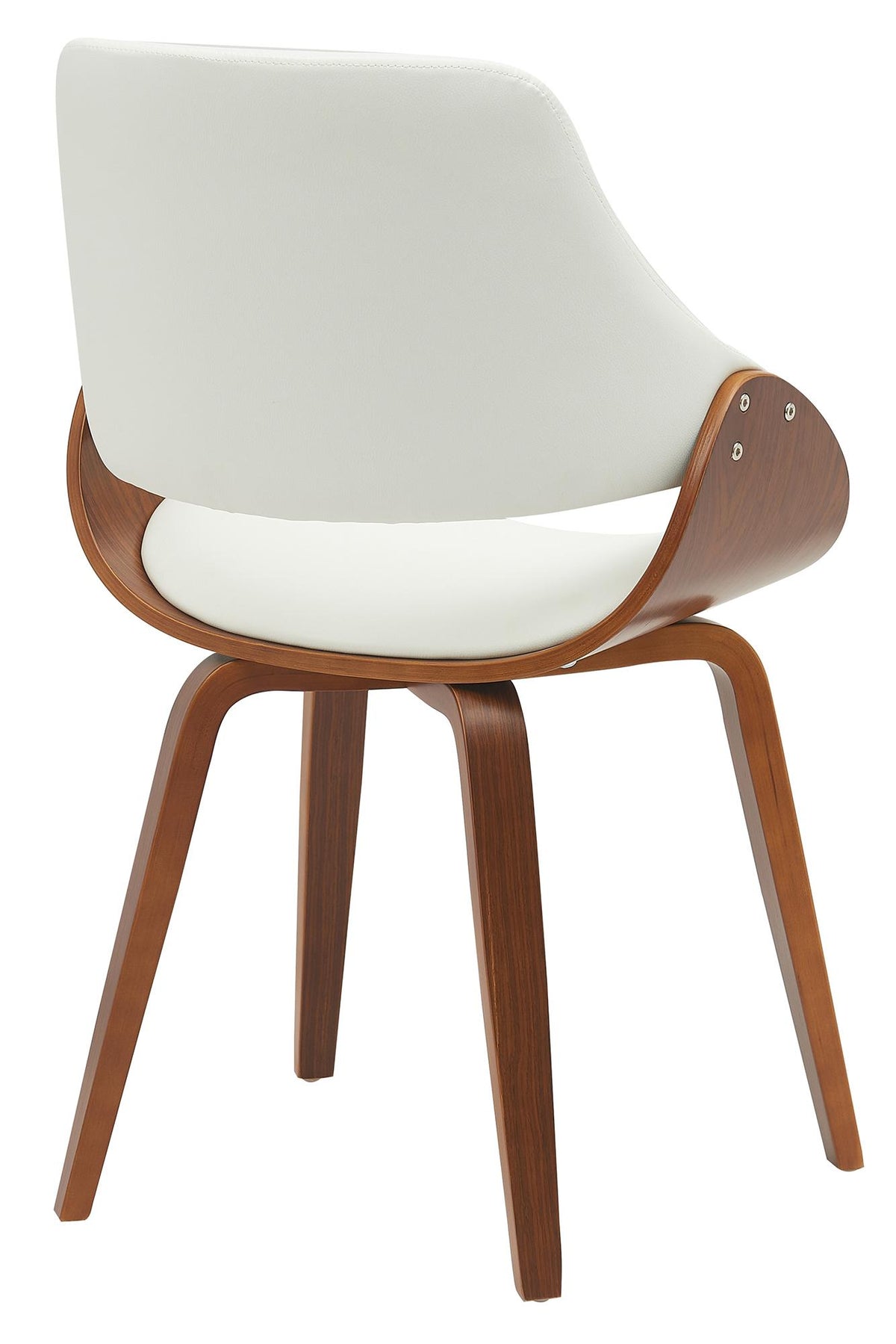 Set van 2 eetkamerstoelen Vangale walnoot/wit,Kunstleer walnuss/weiß