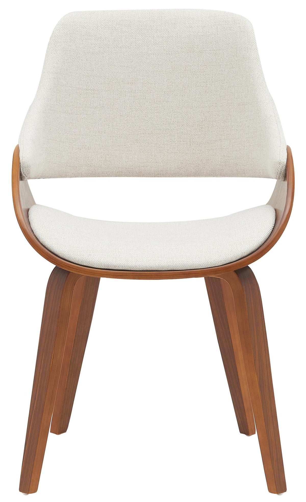 Set van 2 eetkamerstoelen Vangale walnoot/creme,Stof walnuss/creme