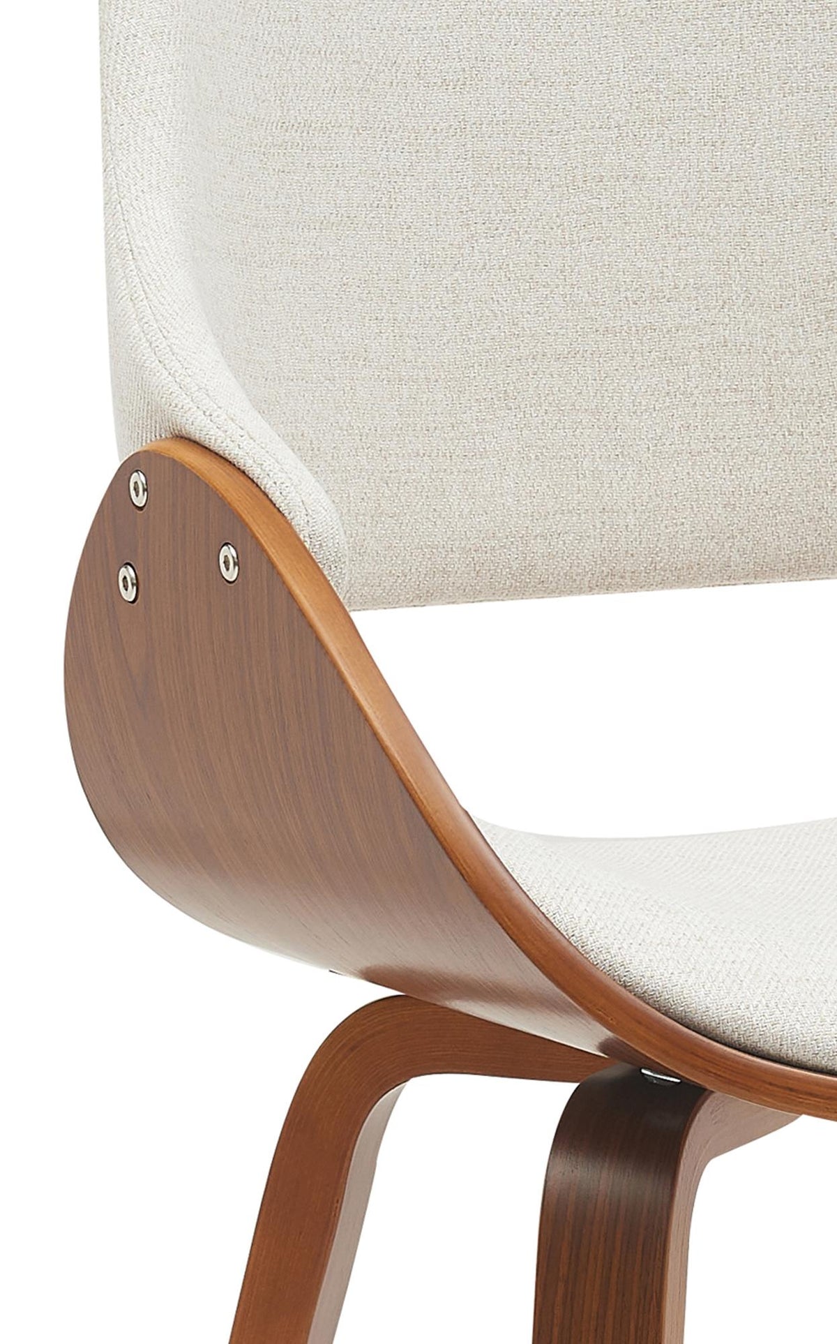 Set van 2 eetkamerstoelen Vangale walnoot/creme,Stof walnuss/creme