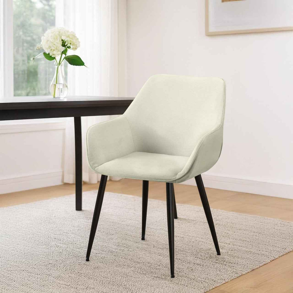 Esszimmerstuhl Vessa Stoff creme
