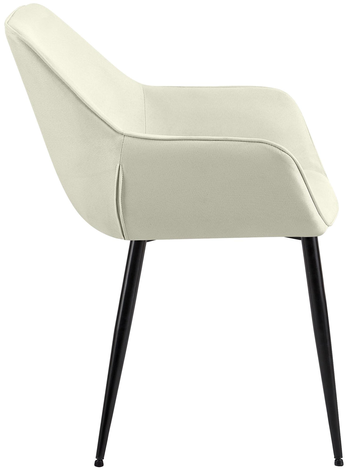 2er Set Esszimmerstuhl Vessa Stoff creme