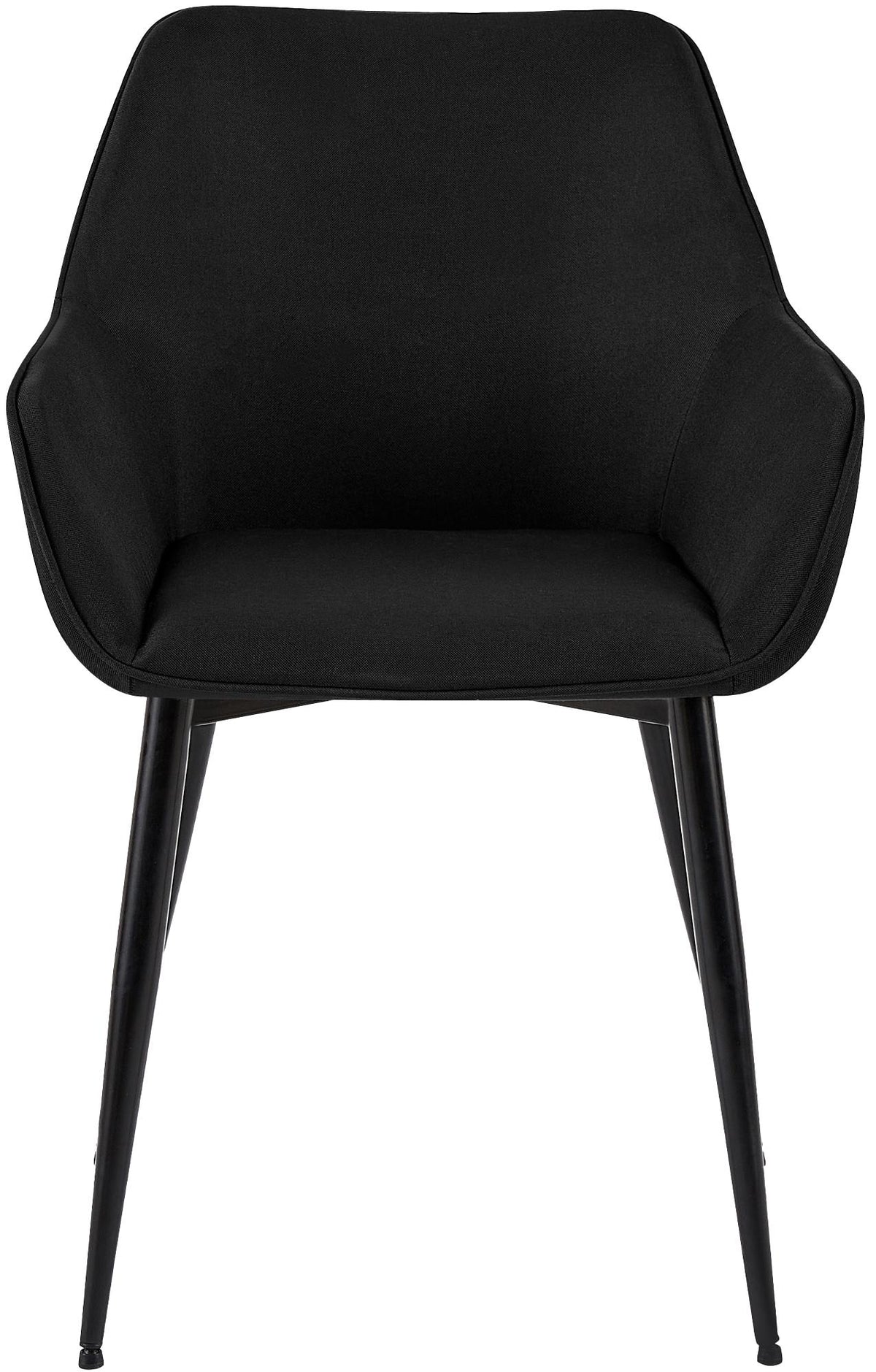 2er Set Esszimmerstuhl Vessa Stoff schwarz