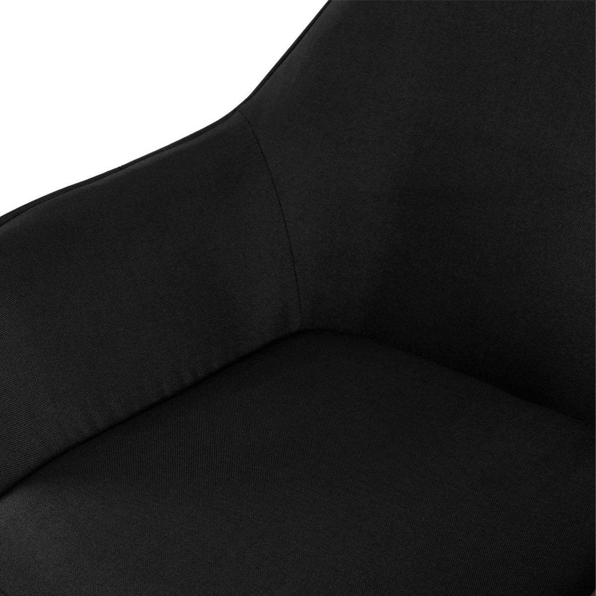 2er Set Esszimmerstuhl Vessa Stoff schwarz
