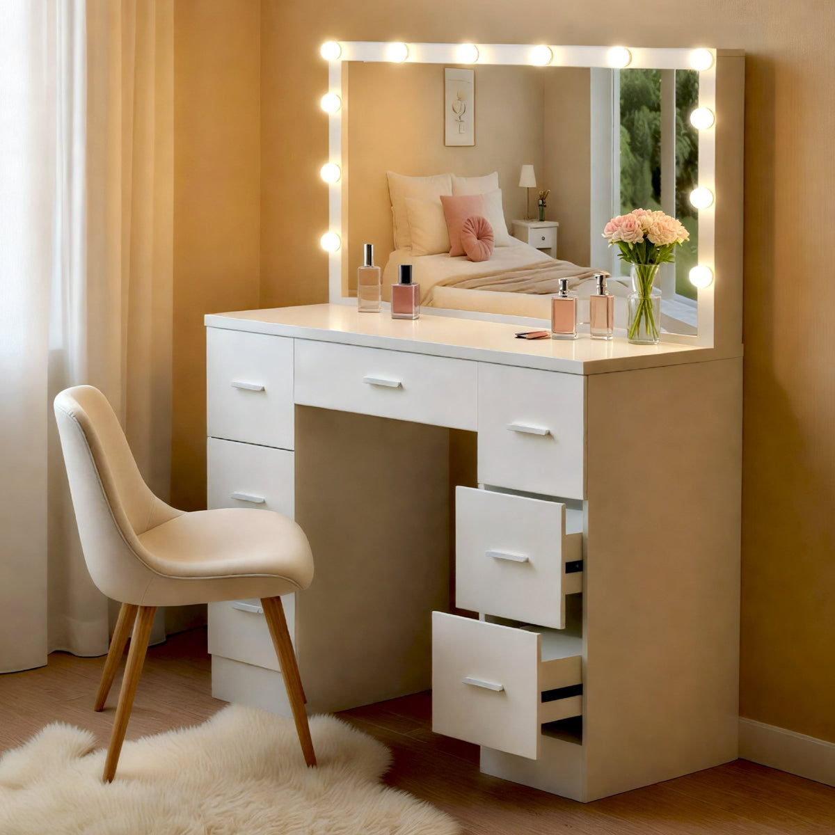 Kaptafel Ginny wit weiß
