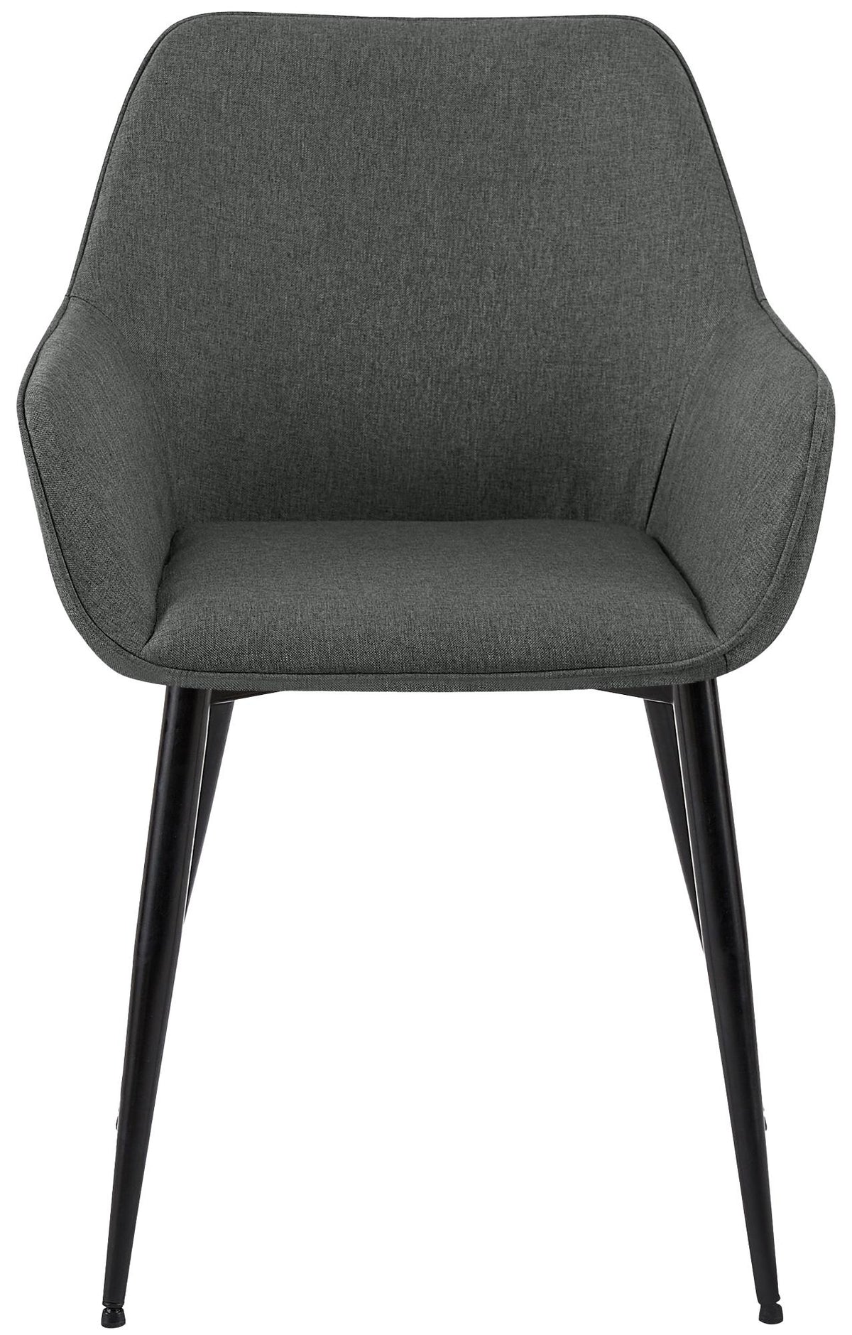 Set van 2 eetkamerstoelen Luena donkergrijs,Stof dunkelgrau