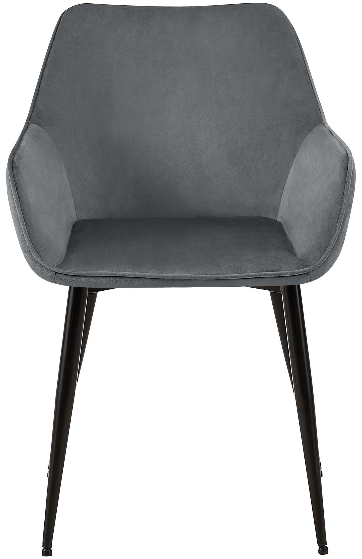 Set van 2 eetkamerstoelen Luena donkergrijs,Fluweel dunkelgrau