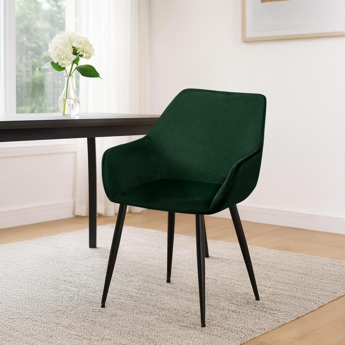 Eetkamerstoel Luena groen,Fluweel grün