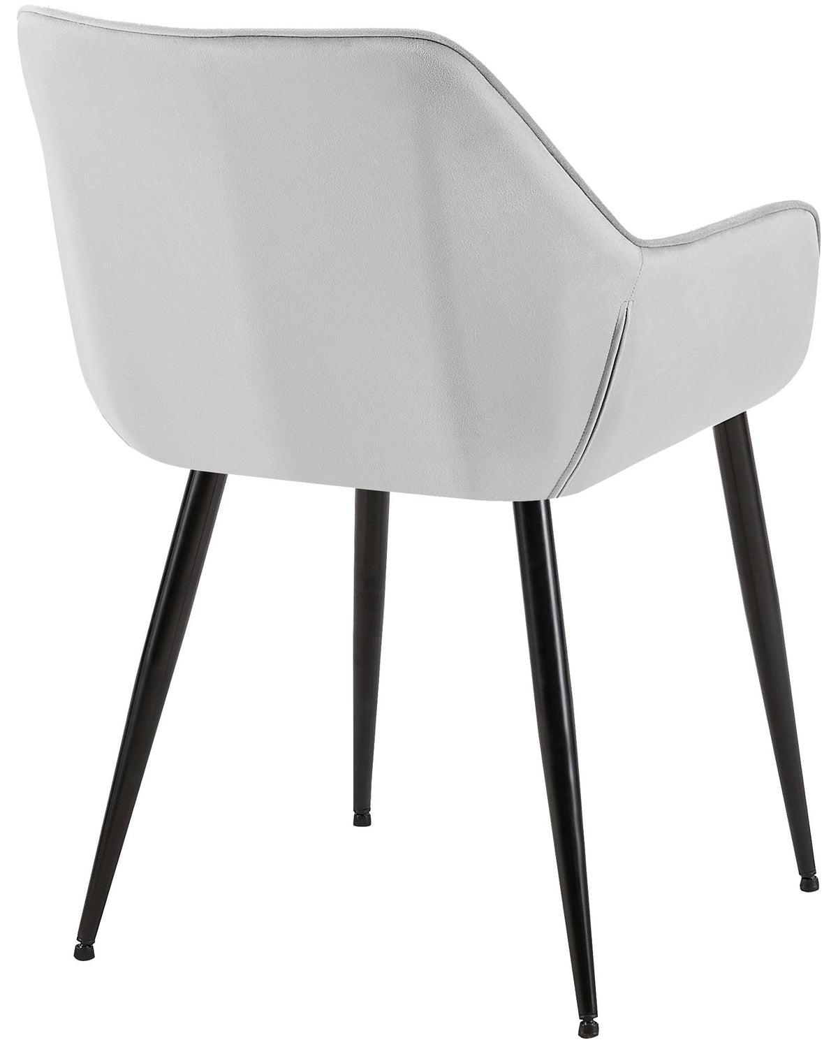 Set van 2 eetkamerstoelen Luena licht grijs,Fluweel hellgrau
