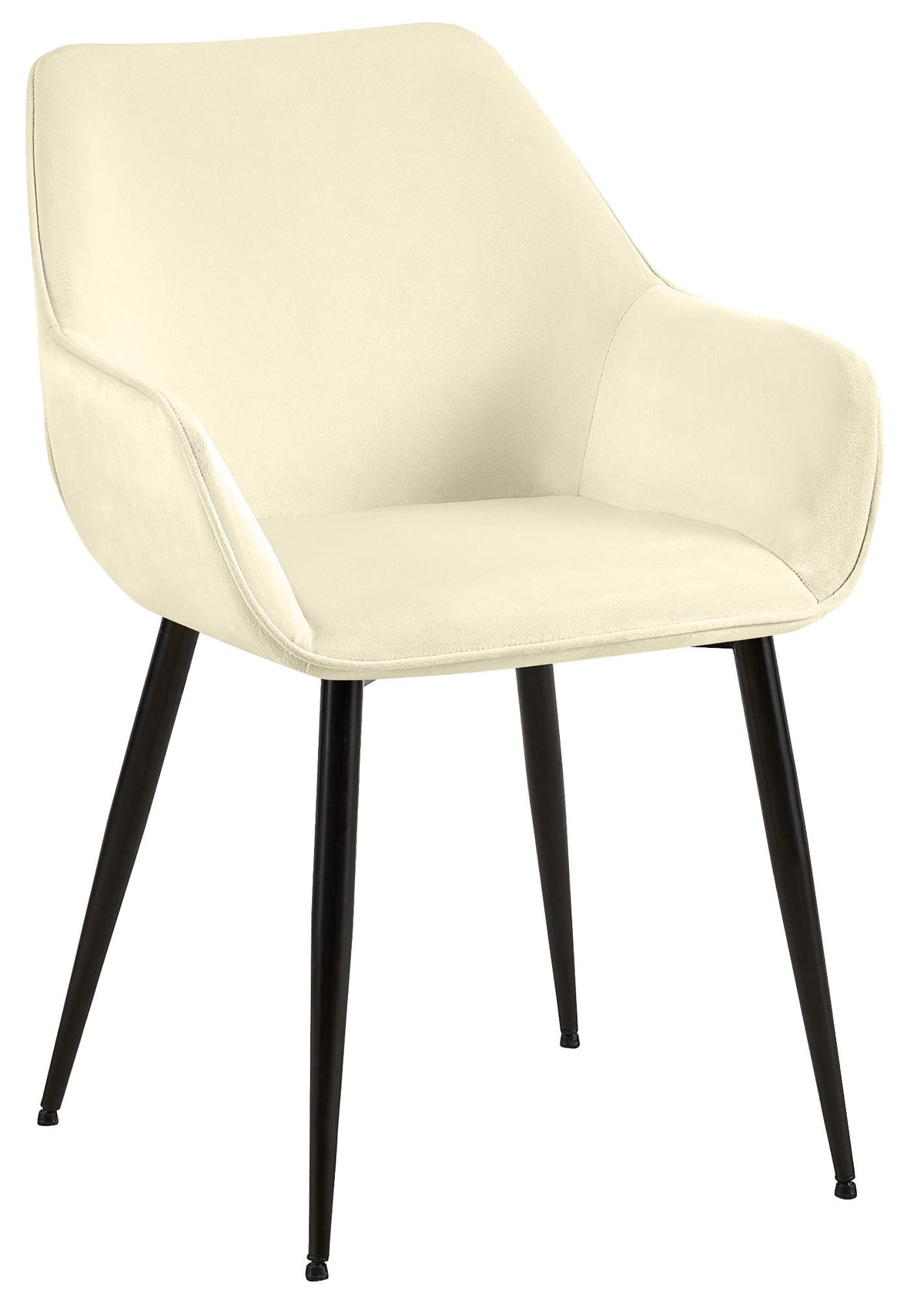 Eetkamerstoel Luena creme,Fluweel creme
