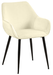 Eetkamerstoel Luena creme,Fluweel creme