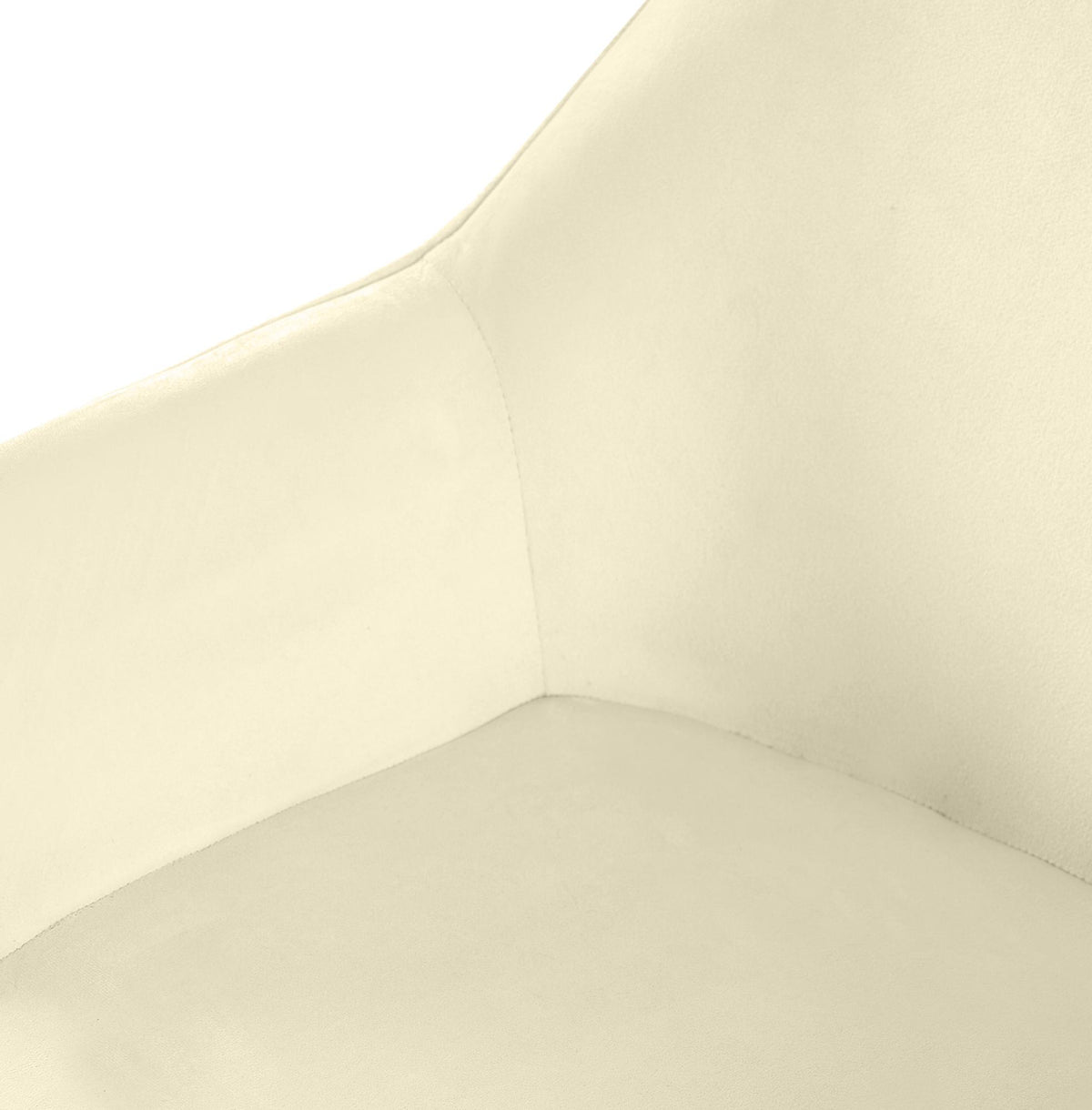 Set van 2 eetkamerstoelen Luena creme,Fluweel creme