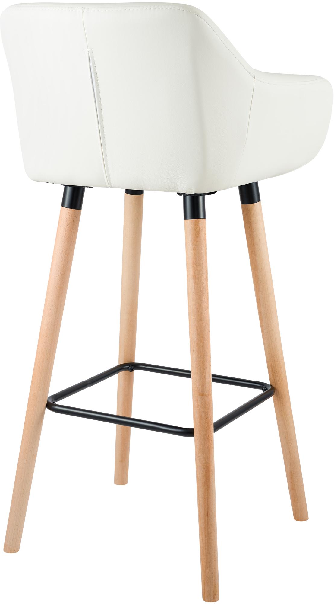 Set van 2 barkrukken Grant kunstleer creme creme