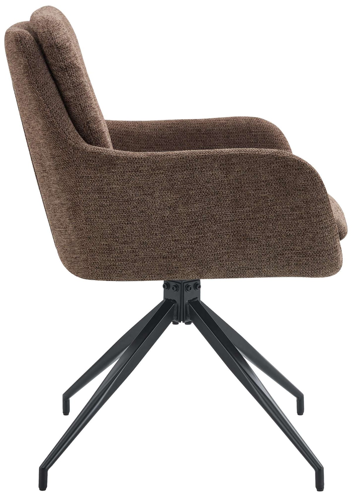 Set van 2 eetkamerstoelen Pickett stof bruin braun