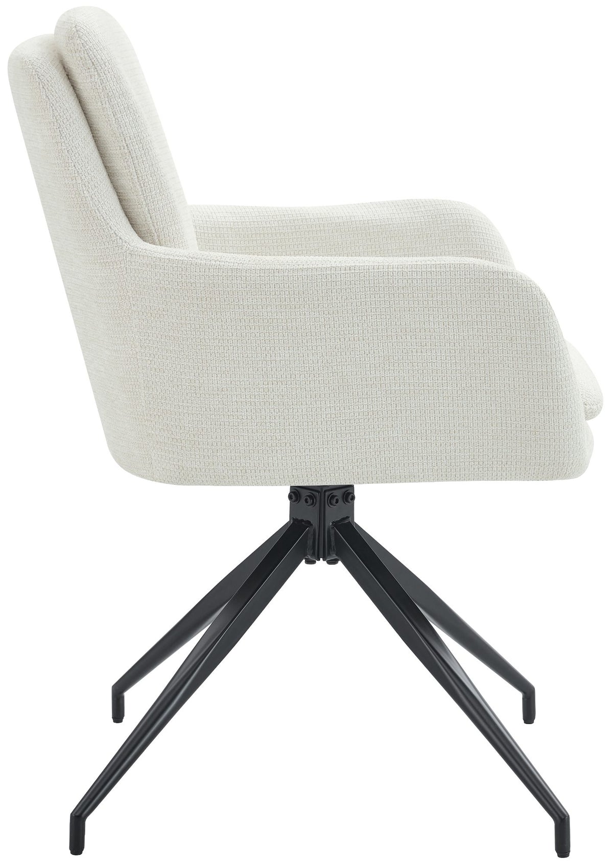 Set van 2 eetkamerstoelen Pickett stof creme creme