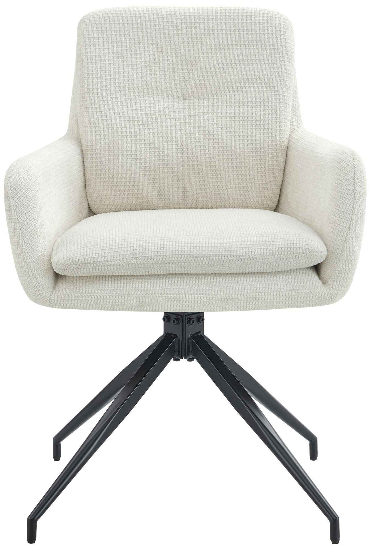 Set van 2 eetkamerstoelen Pickett stof creme creme