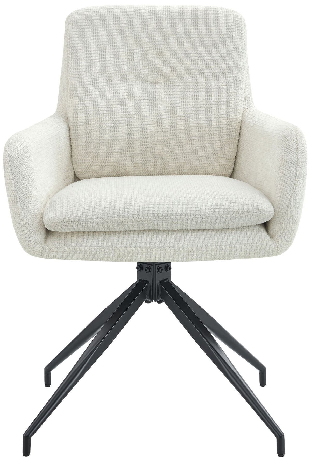 Set van 2 eetkamerstoelen Pickett stof creme creme