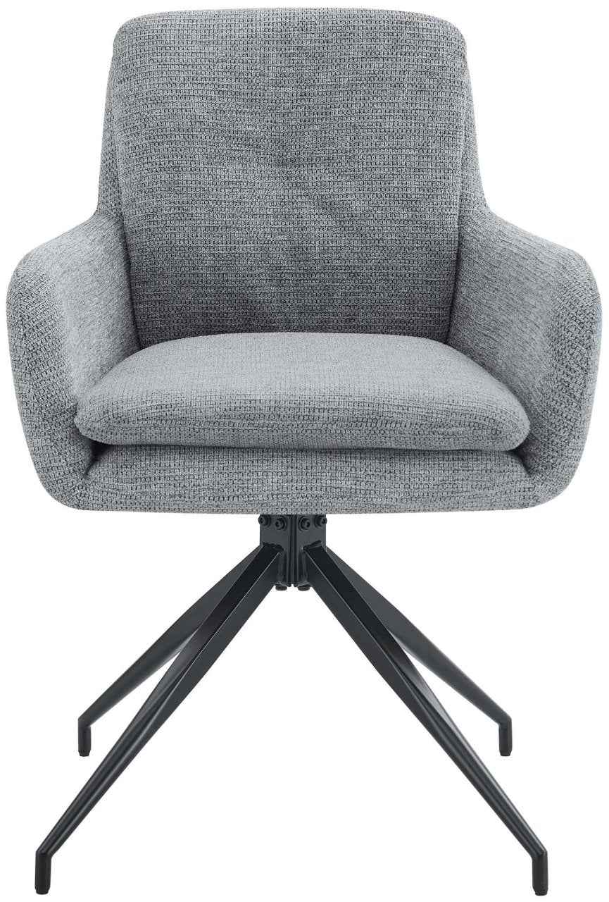Set van 2 eetkamerstoelen Pickett stof grijs grau