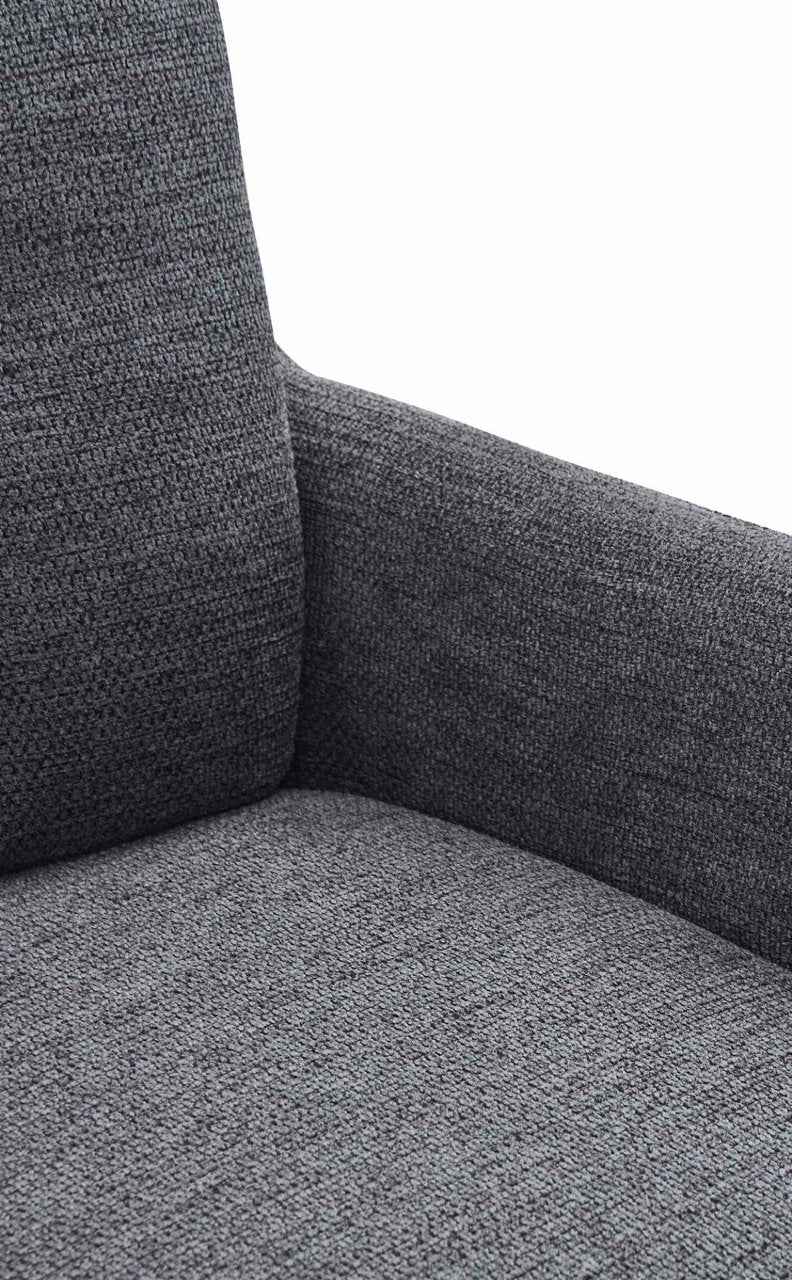 Set van 2 eetkamerstoelen Pickett stof donkergrijs dunkelgrau