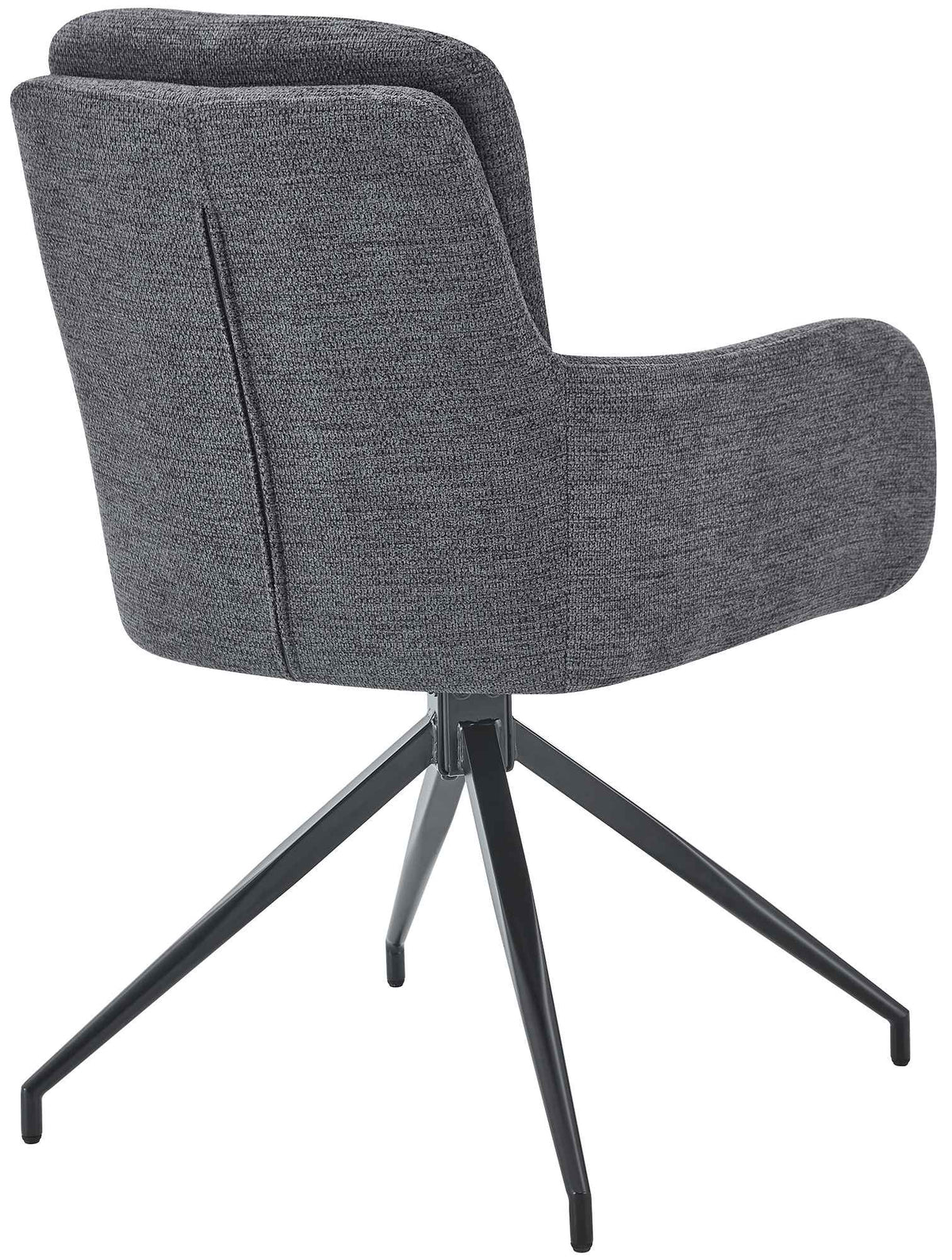 Set van 2 eetkamerstoelen Pickett stof donkergrijs dunkelgrau