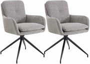 Set van 2 eetkamerstoelen Pickett stof taupe taupe