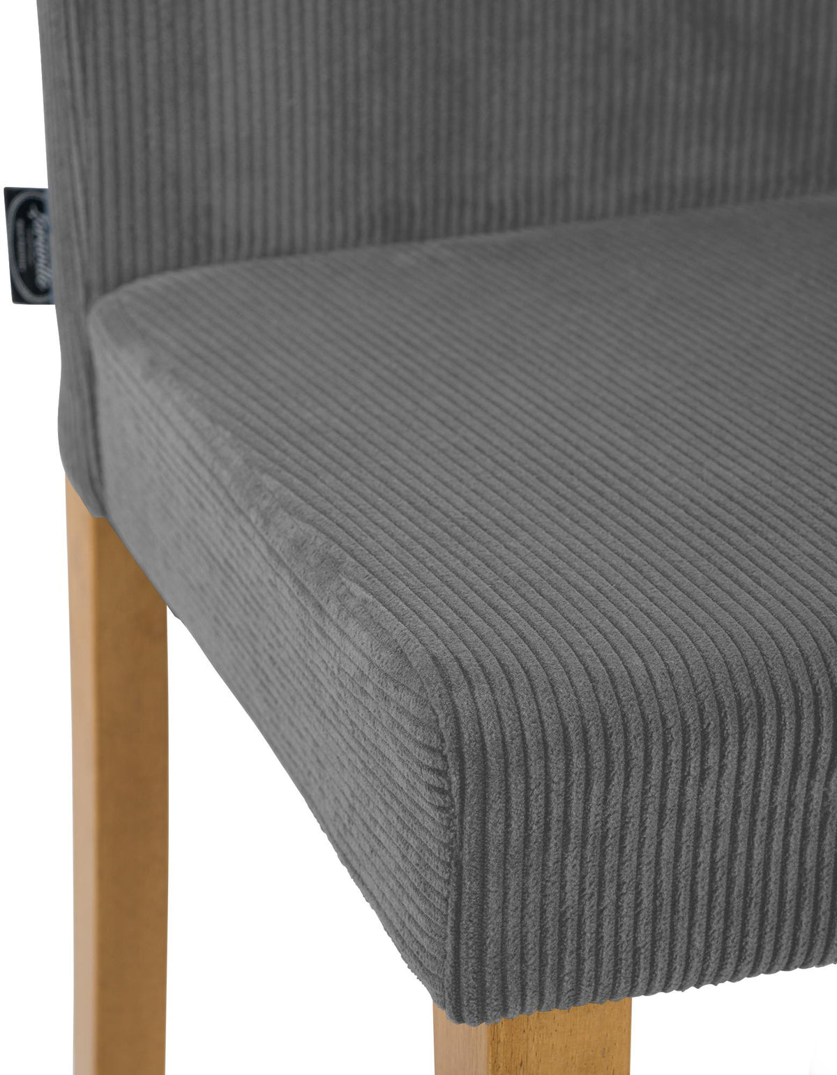 Set van 2 eetkamerstoelen Ina Cord grijs,antiek licht grau
