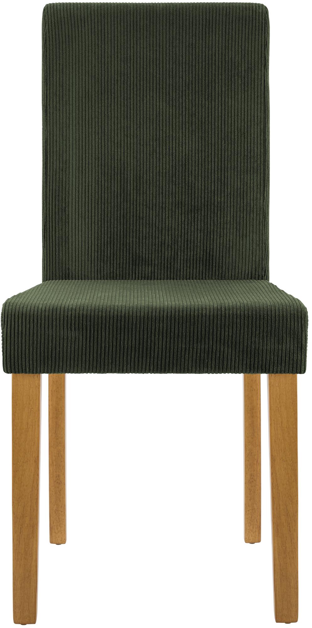 Set van 2 eetkamerstoelen Ina Cord groen,antiek licht grün