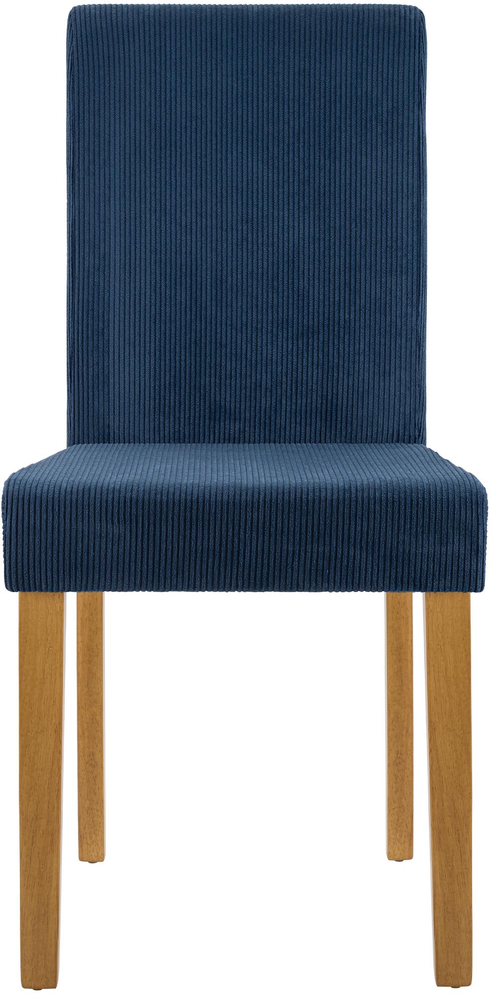 Eetkamerstoel Ina Cord blauw,antiek licht blau
